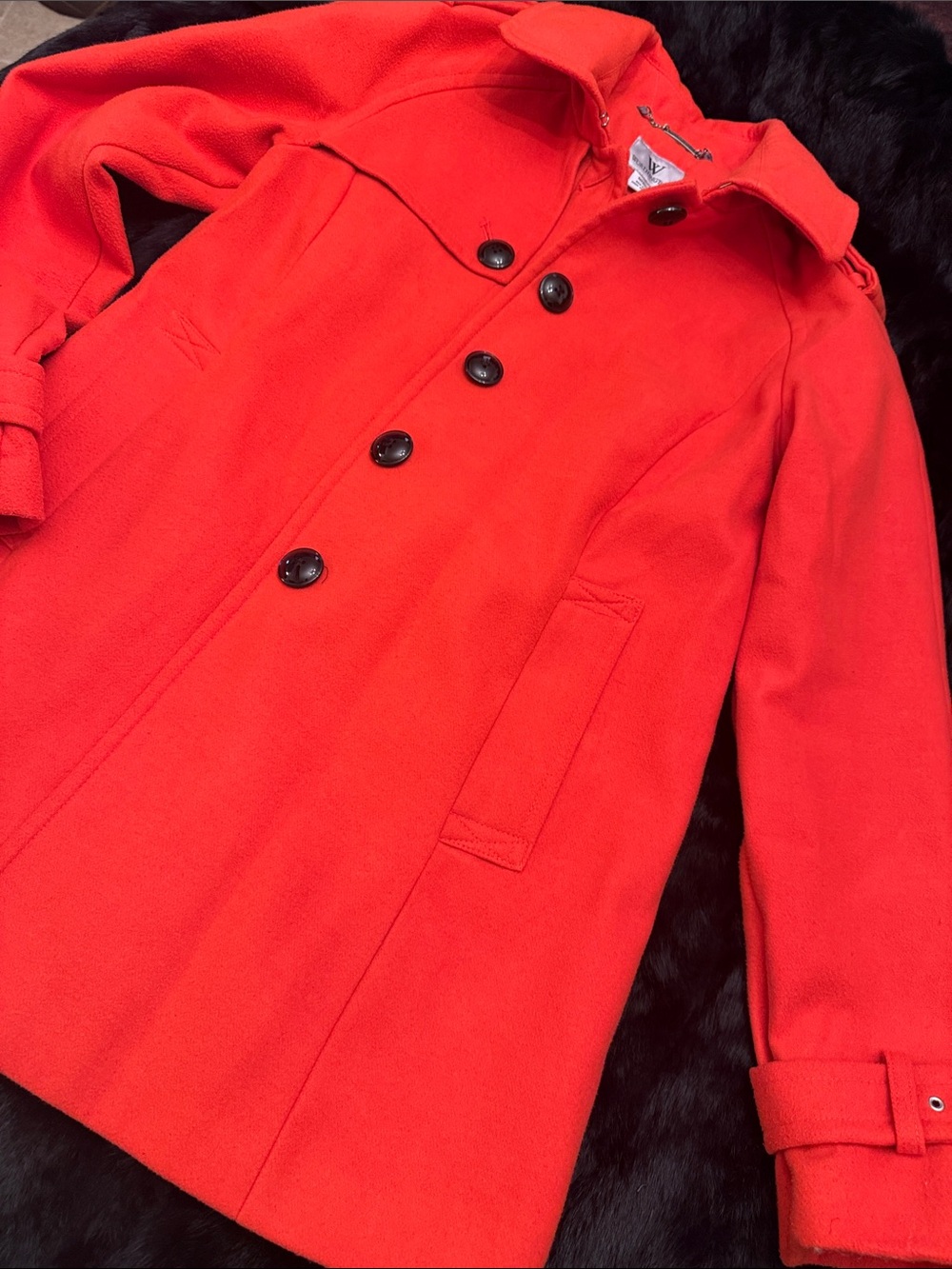 Worthington orange Single-Breasted Pea Coat